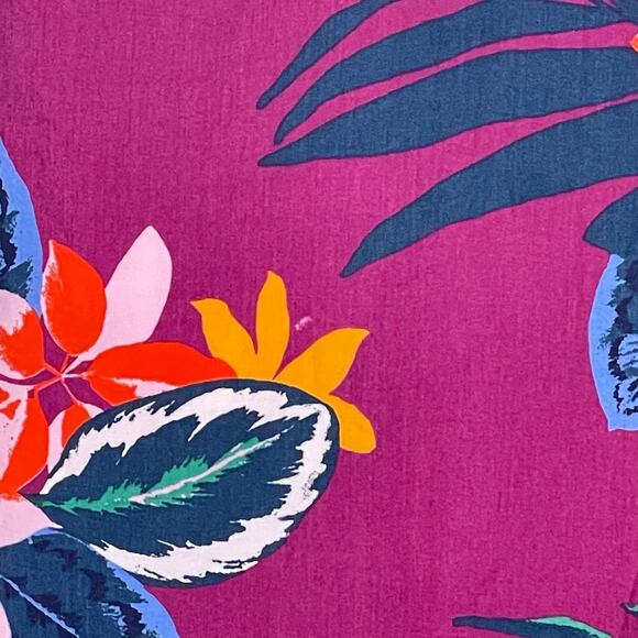 Old Navy Shift Dress Tropical Floral Sundress Sleeveless Tie V Neck Purple M - Picture 5 of 10